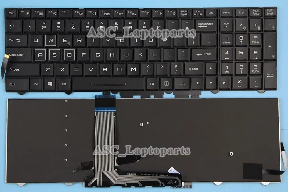 США QWERTY клавиатура для Clevo Sager NP9753 NP9778 NP9772 NP9773 NP9775 NP9152 NP9172 NP9755 NP9758 NP9752, Цвет со светодиодной подсветкой