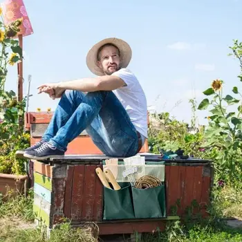 

Garden Kneeler Tool Bag Oxford Garden Tool Storage Bag Portable Tool Pouch for Knee Chair Stool Gardening Tools Storage Pouch