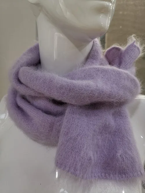 pale pinkish purple Очень низкая цена-распродажа-Зима норковый кашемировый шарф женский шарф - Цвет: pale pinkish purple