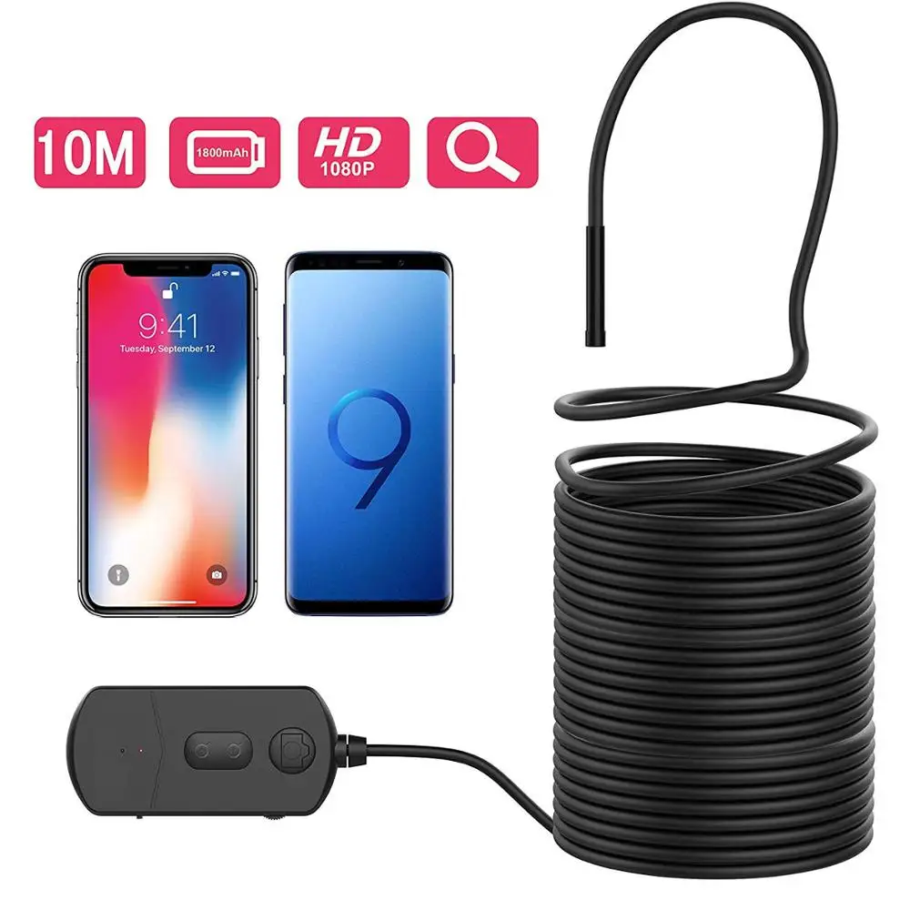10M Cable Smart Endoscope Camera Android Waterproof WiFi Inspection