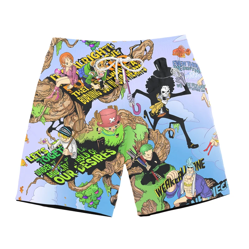 

2019 Summer Newest Quick Dry Beach Shorts Men's 3D Anime One Piece Board Shorts Trunks Men Hip Hop Short Pants Beach Wear