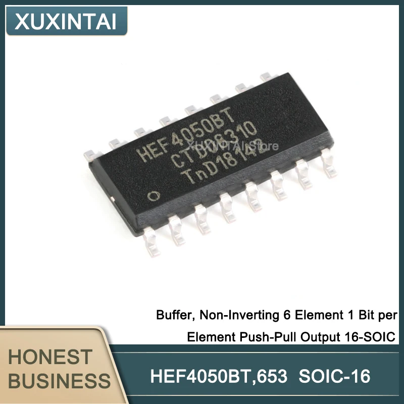 100pcs/lot Hef4050bt,653 Hef4050bt Buffer, Non-inverting 6 Element 1 ...