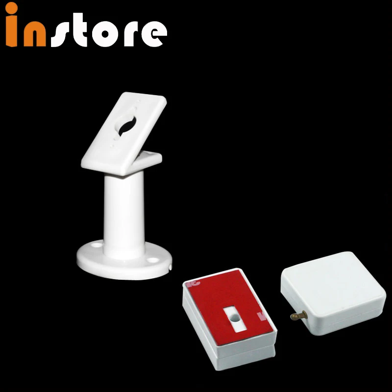 10 pcs/Lot mobile phone security stand anti theft display holder with pull box cable