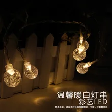 Светодиодный светильник-гирлянда с кристаллами, круглый светильник, медный провод, светильник, внутренний декоративный светильник s, пожалуйста, Свадебный якорь, задний план D