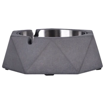 

Creative Cement Ash Tray Stainless Steel Ashtray Desktop Ash Holder Tray Home Decoration