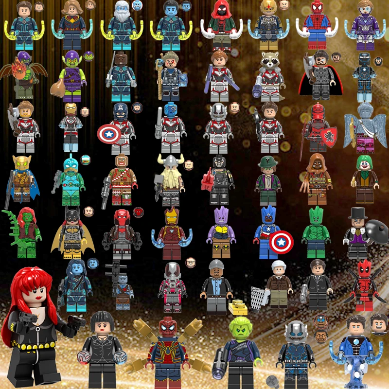 

Legoed minifigured Super Heroes Ulysses Klaw Ghost Rider Iron Man Red Skull Building Blocks Action Figures Toys Gifts Children