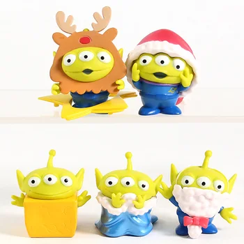 

Toy Story Alien Winter Party Ver. Mini PVC Figures Kids Toys Christmas Gifts 5pcs/set