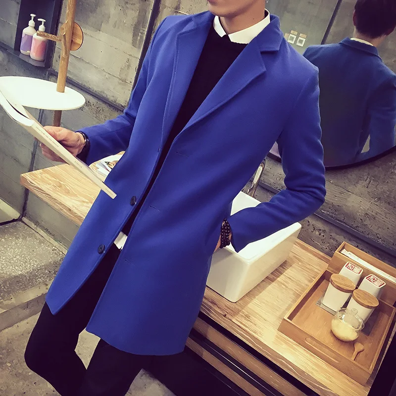 Новая джинсовая куртка Мужская jaqueta masculino водолазка джинсы Модная уличная Осенняя Классическая chaqueta hombre мужские куртки - Цвет: Синий