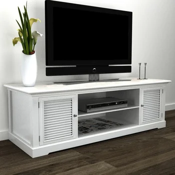 

White Wooden TV Stand