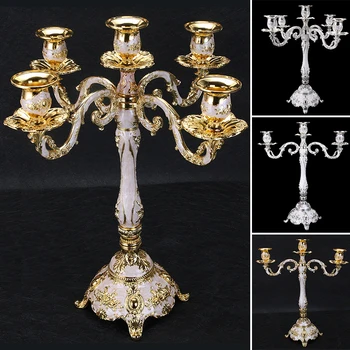 

1pcs European Metal Candle Holders Candlestick Stand Wedding Centerpieces home party festival decorations