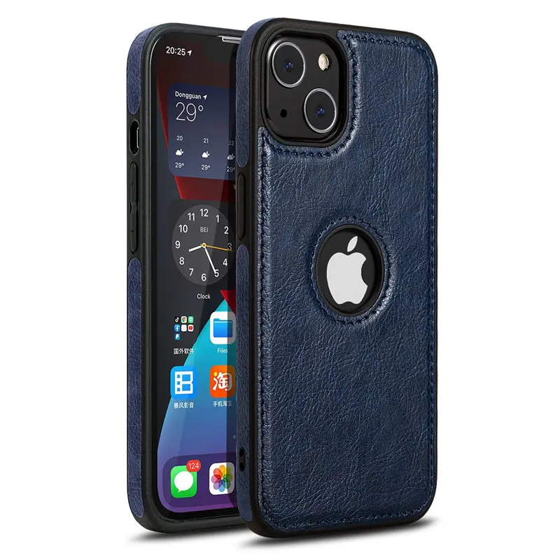 Ultra Thin Slim Leather Phone Case For iPhone 13 Pro Max 12 11 Pro Max XR X 7 8 Plus Shockproof Bumper Soft Business Back Cover case iphone 12 pro max