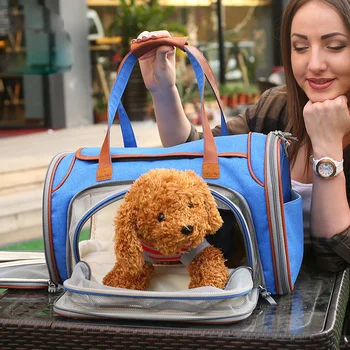 

DannyKarl Pet Backpack Carrier Dog Oxford Cloth Portable Cat Carrier Outgoing Travel Breathable Pet Bag with Large Side Windows