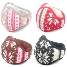 Зимние теплые вязаные бархатные Наушники Модные мужские и женские универсальные Универсальные складные наушники