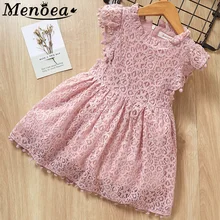 Menoea/платье для девочек; Новинка г.; Летнее Детское милое Кружевное Платье Яркого цвета; детское платье принцессы без рукавов; детская одежда; платья