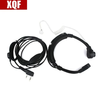 

XQF 10PCS Throat Mic Headset/Earpiece PTT For Walkie Talkie Baofeng UV5R Puxing two way radio