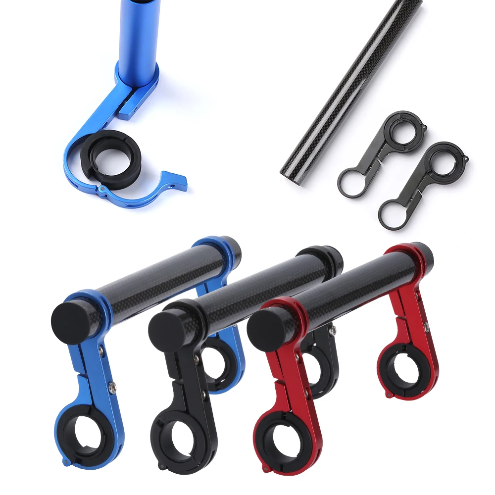 Bicycle Accessories Bicycle Handlebar Extender Bicycle Handlebar Extension 1Pc Aluminum Alloy Bike Handlebar Extender Fashion Double Tube Bracket Lamp Mount Bicycle Extra Storage Space Accessories