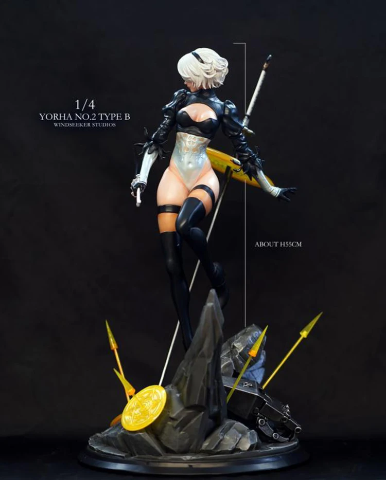 1/4 весы полный набор 54,5 см управления студии GK YoRHa № 2 Тип B 2B статуя фигурку Двойные головки для любителей подарки