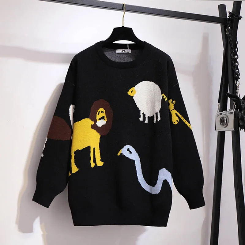 Осенне-зимний женский свитер размера плюс, обхват груди 150 см, 5XL, 6XL, 7XL, 8XL, 9XL, женский свитер черного цвета