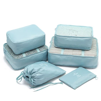

Travel Packing Cubes -6 Sets Luggage Organiser Storage Bags Suitcase Compression Pouches Camping Equipment Outdoor Tools