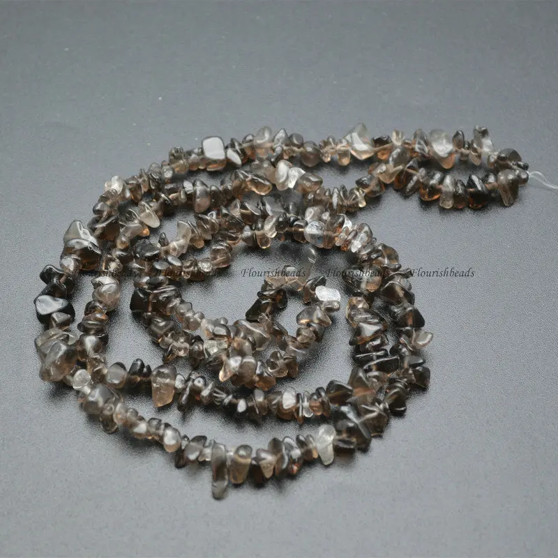 Smoky Quartz Высокое качество 5~ 8 мм Натуральный аквамарин неправильной формы каменные кусочки, свободные бусы 1 прядь - Цвет: Smoky Quartz
