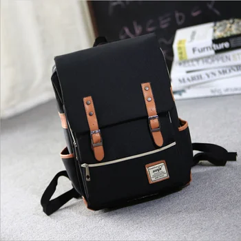 

New Fashion Personality Backpack College Wind Boys Girls Computer Bag Solid Color Large Capacity Backpack