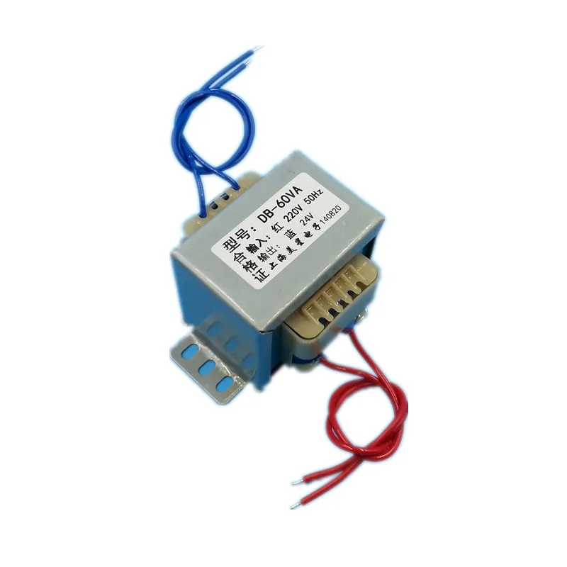 EI66X45 60 Вт силовой трансформатор DB-60VA 220V переменного тока для адаптера переменного 6 в/9 В/12 V/15 V/18 V/24 V/36 V/48 V(двойной AC9V-AC24V выход