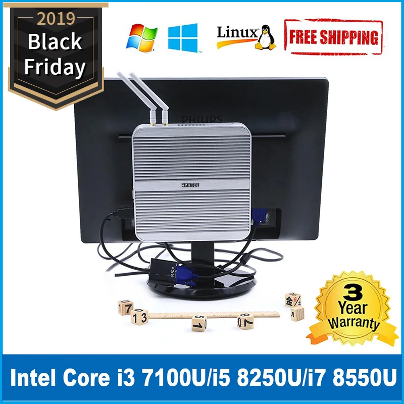 Intel core i5 8250u тонкий клиент DDR4 ОЗУ 32 ГБ Мини ПК i7 7660u windows10 pro wifi и bluetooth