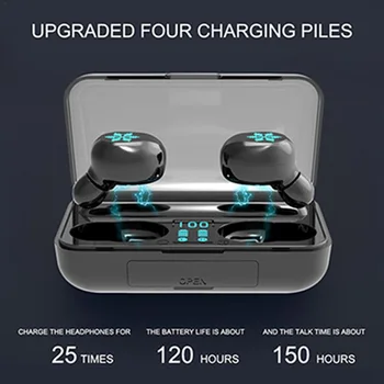 

F9 Mini TWS Snowflake Wireless Bluetooth 5.0 Earphones Stereo Sport Headset HD Call Waterproof Earbuds with Charger Box