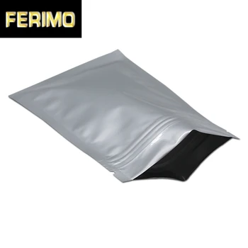 

200Pcs Pure Aluminum Foil Self Seal Ziplock Bag Silver Mylar Resealable Zipper Heat Seal Packing Retail Storage Pouch