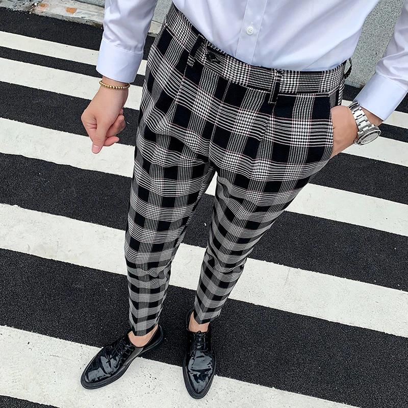 Mens check trousers vintage Clearance