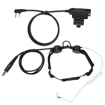 

headphones for walkie talkie Z Tactics Throat Microphone Headset W/ PTT Accessory for CS Combat Games Walkie Talkie