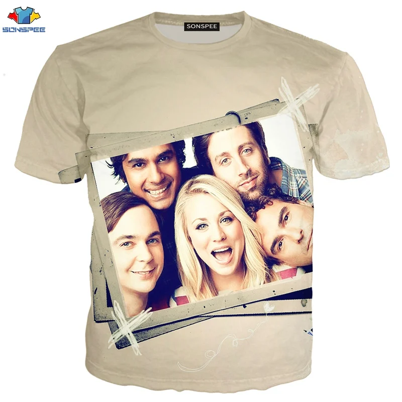 23 SONSPEE The Big Bang Theory Funny3D Футболка с принтом для мужчин и женщин, унисекс, горячая Распродажа, модные хип-хоп футболки, уличная одежда для отдыха, XK38 - Цвет: 23