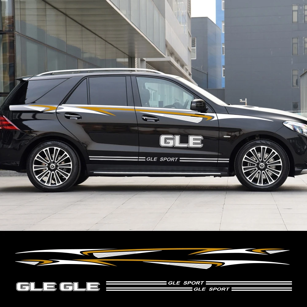 2 шт. стикер для автомобиля Mercedes Benz GLE купе C292 W166 W167 GLA GLC боковая полоса