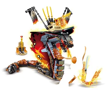 

New Lepining Ninjagoed Fire Fang Spinjitzu Building Blocks Kit Bricks Classic Movie Ninja Model Kids Toys for Children Gift
