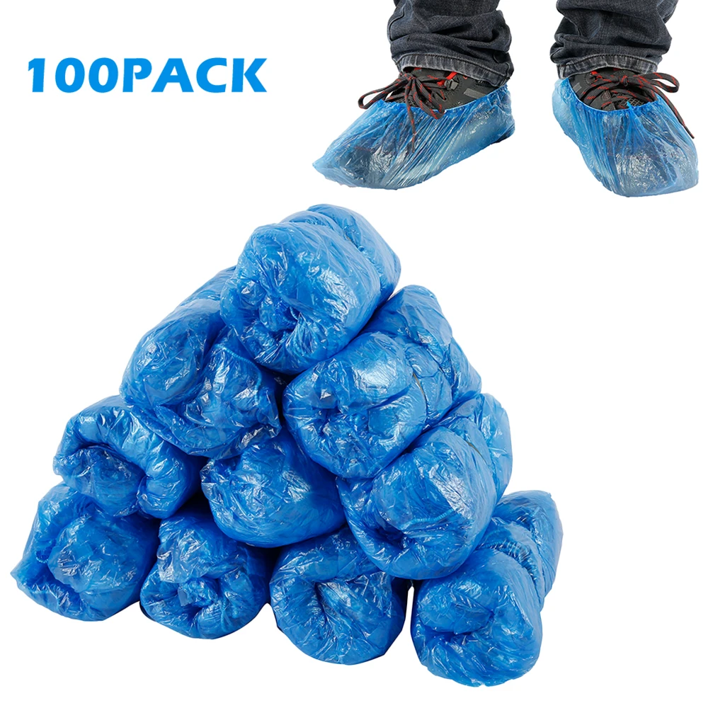 100-300 Disposable Shoe Covers Waterproof Anti Slip Boot Cover Overshoes Boot US 