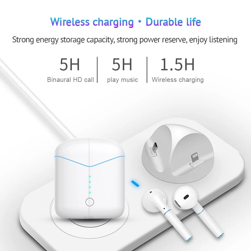 P20 TWS Wireless Bluetooth Earphone 5 0 stereo Touch headset waterproof Sports headset with Wireless charging For huawei iPhone