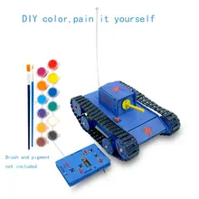

Wooden RC Tank Electronic Remote Control Tank Electric Kids DIY Handmade Building Toy Educational Experimental Model Kit Puzzle