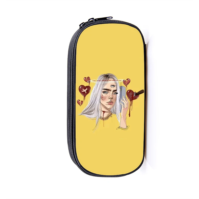 2019Billie Eilish косметический чехол s пенал для женщин косметички для девочек-подростков Пенал школьный чехол - Цвет: 3