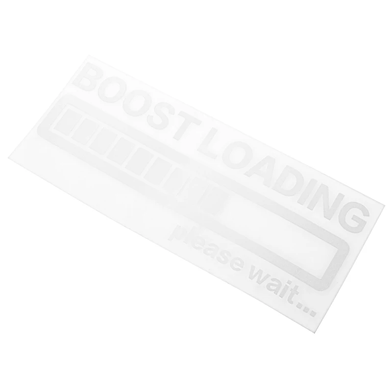 

BOOST Loading reflective material decal funny gas stickers car window graphic turbo white