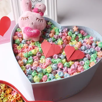 

DIY Mini Finished Product Handmade Origami Star Paper Lucky Star Birthday Valentine's Day Gift Engagement Wedding Decorations