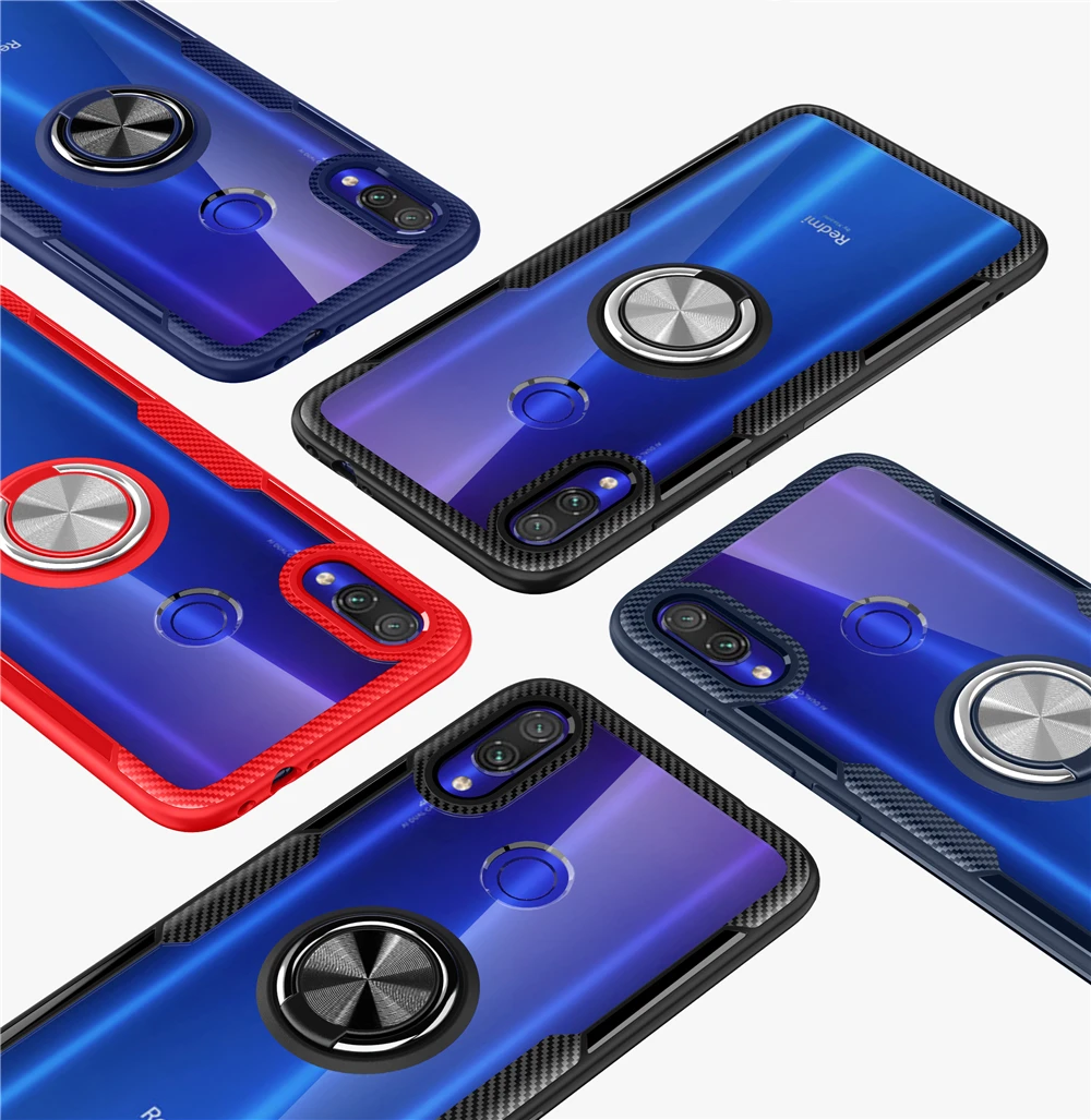 Для Xiaomi Redmi Note 7 8 5 K20 Pro прозрачный чехол с магнитным кольцом для Xiaomi Redmi Note7 Note8 Note5 Pro противоударный прозрачный чехол