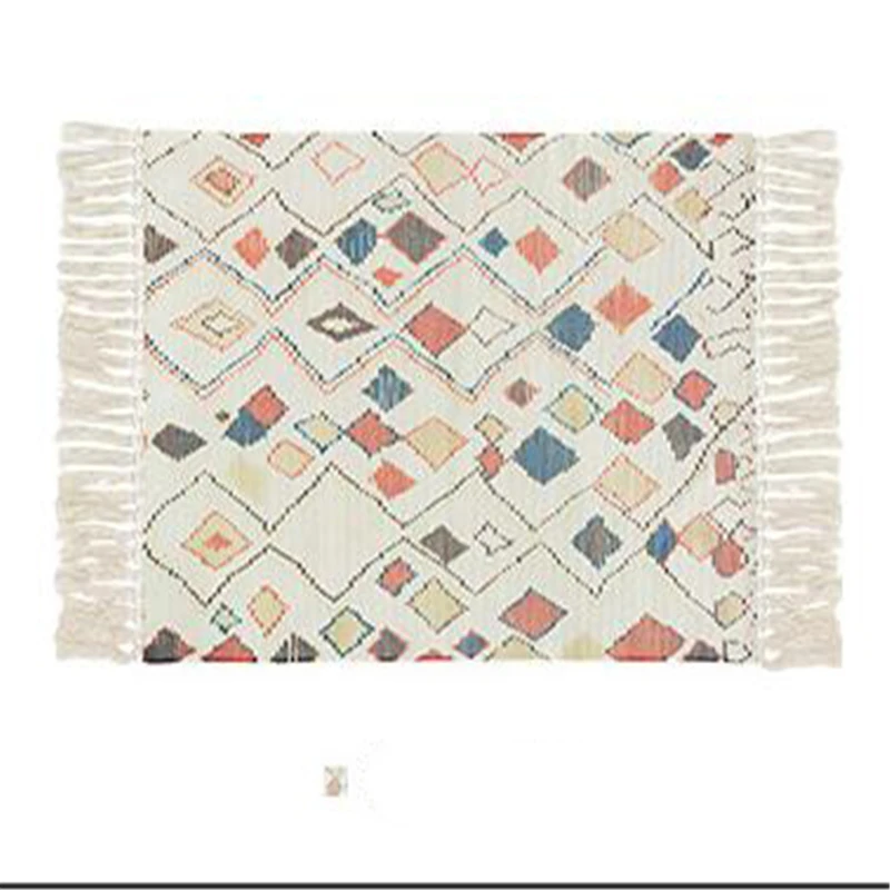 Хлопковые мягкие коврики Kilim с кисточками для гостиной спальни детской комнаты