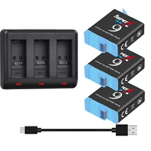 

For GoPro Hero 10 9 Battery Charger 3 Way Charging Case Rechargeable 1780mAh Bateria For Go pro Hero9 Hero10 Accessories