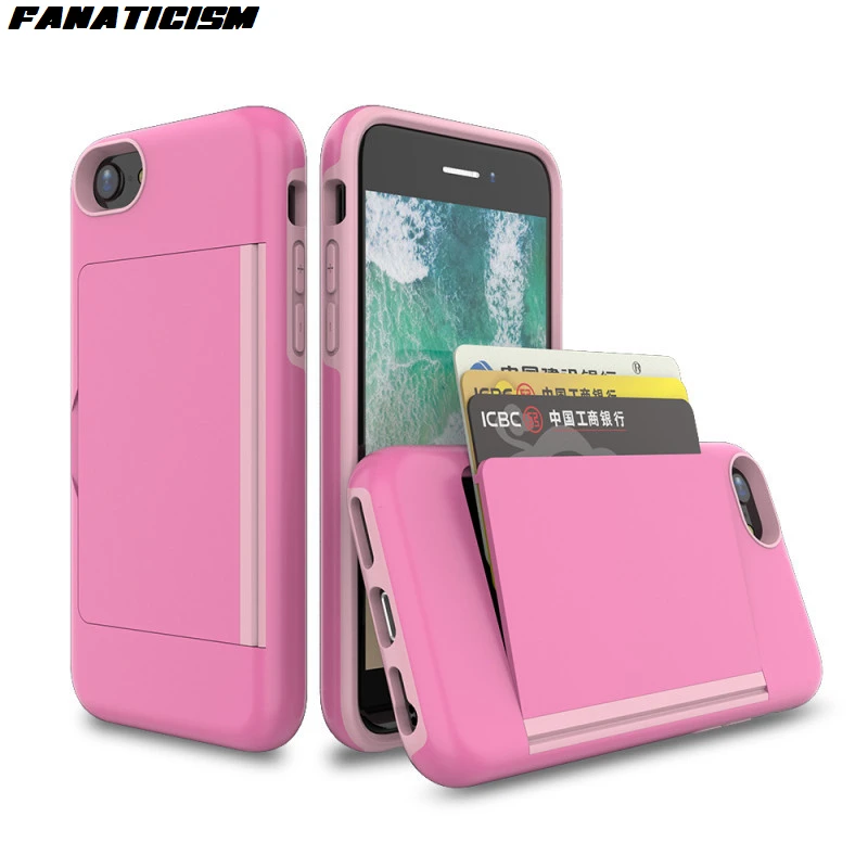 US $395.00 200pcs Armor Shockproof Wallet Cases For IPhone 6 6s 7 8 Plus 6plus 7plus 8plus Stand Flip Case Card Holder Slots Phone Cover