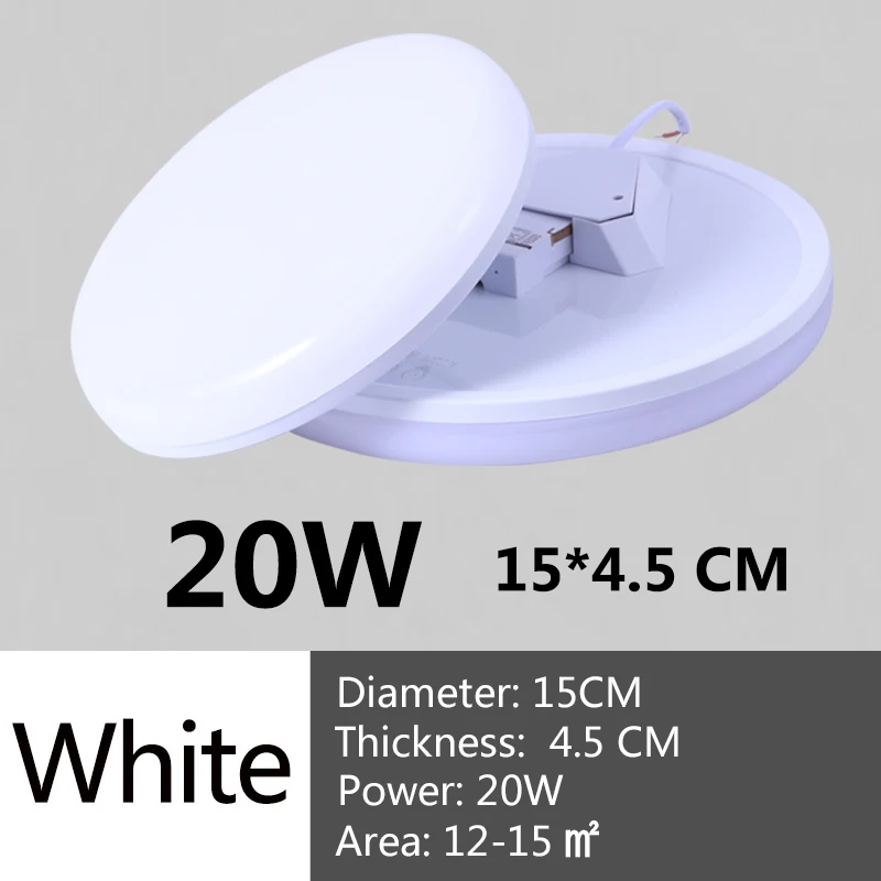 Dia15CM White 20W Can Mei светодиодный потолочный светильник 220 В поверхностный потолочный светильник современный светодиодный светильник для домашнего декора освещение спальни балкон - Цвет корпуса: Dia15CM White 20W