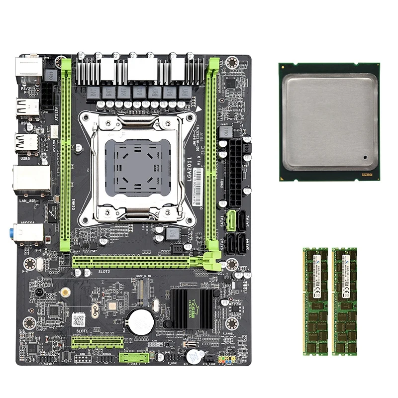 X79 M2 3,0 LGA2011 материнская плата Поддержка NVME M.2 SSD SATA3.0 SATA2.0 USB3.0 с E5 2680 Процессор 2x8G 1600 ECC память