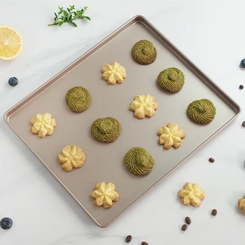 

12 Inch Rectangular Bread Cake Baking Tray Non-stick Coating Carbon Steel Bread Pizza Mould Oven Shallow Plate Kitchen Tools