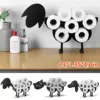 Home Iron Roll Paper Towel Holder Black Sheep Cat Dog Crafts Bathroom Rack Ornaments Toilet Roll Holder Kitchen Bathroom Storage ► Photo 3/6