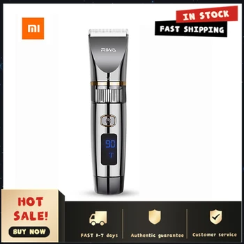 

"Xiaomi Riwa Electric Hair Clipper Barber Hair Trimmer Led Display Cordless Barber Professional Full Set for Man Power Type"