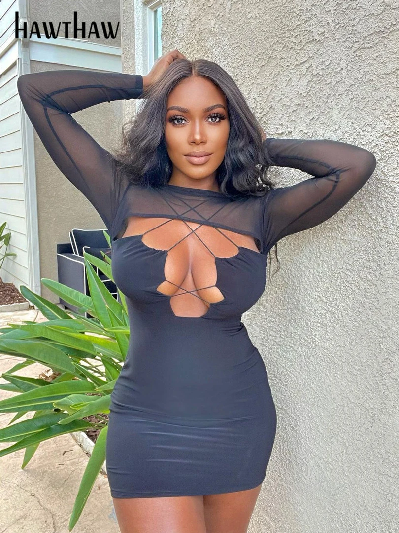 Hawthaw Women Autumn Winter Sexy Long